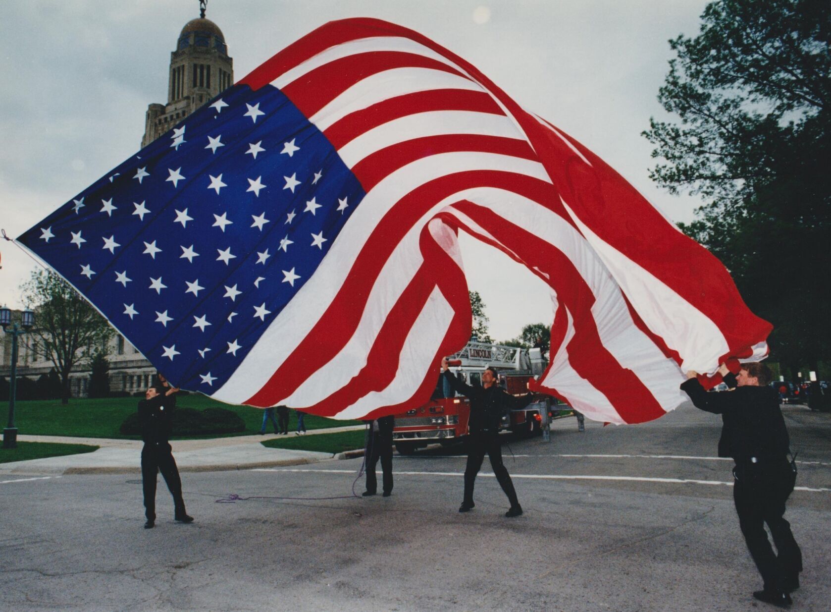 Flag for Special Olympics Torch Run, 1995.